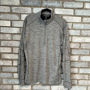 Gray Quarter-Zip Pullover